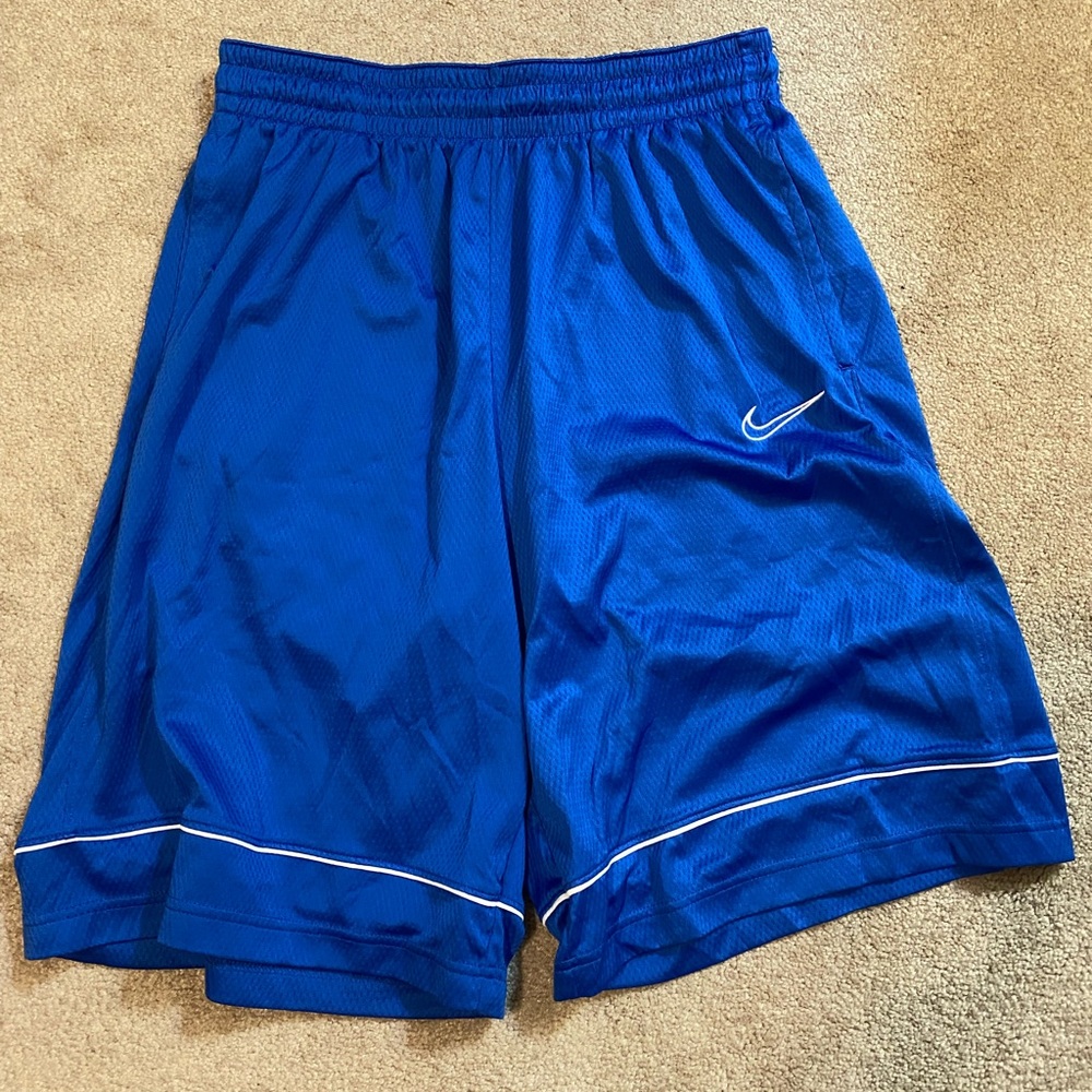 Blue Nike basketball shorts